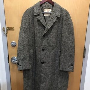 Vintage Harris Tweed Raglan Overcoat USA 42